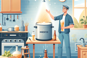 La magia de la maceración en la elaboración de cerveza casera.